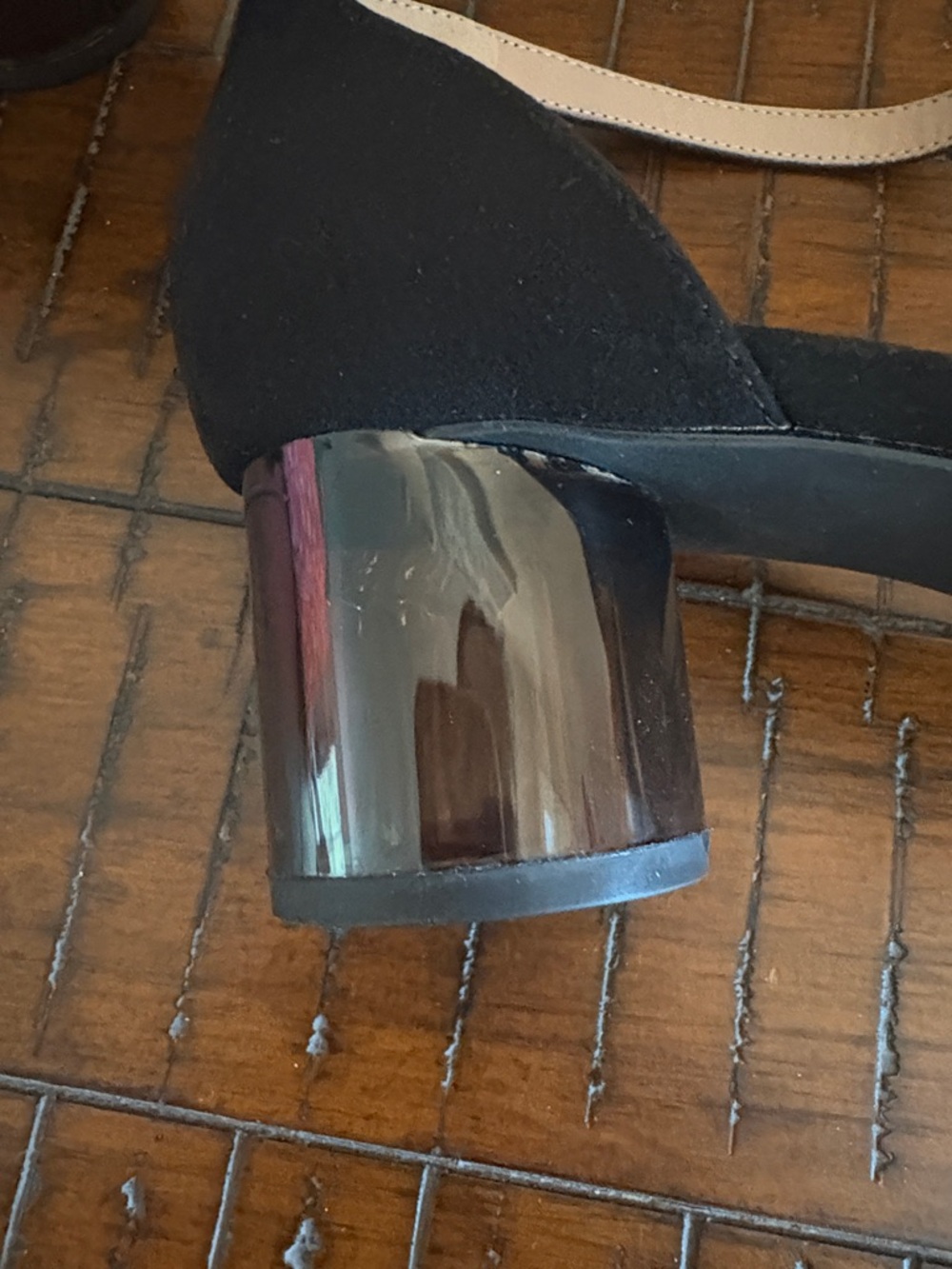 Cato Black Pointed-Toe Ankle-Strap Heels - Picture 8 of 8